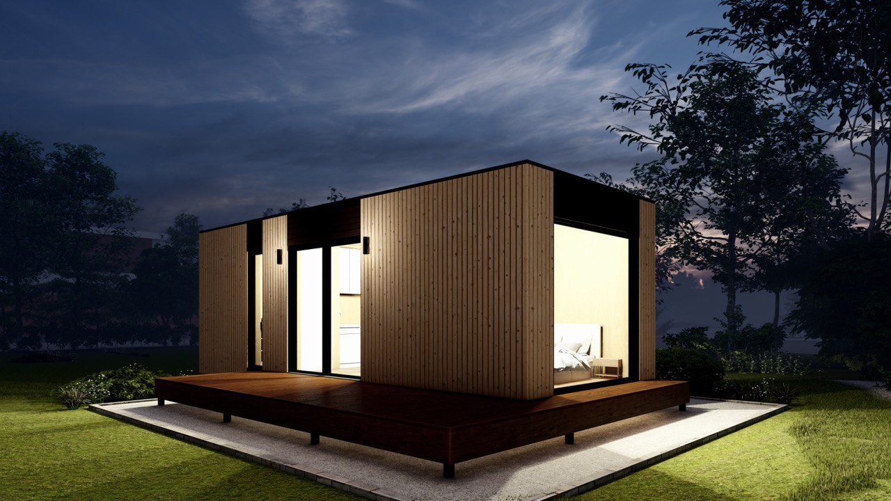 Tiny House - Modulhaus - Minihaus, Fertighaus - 29 m² - Energieeffizient - SIP-Modell