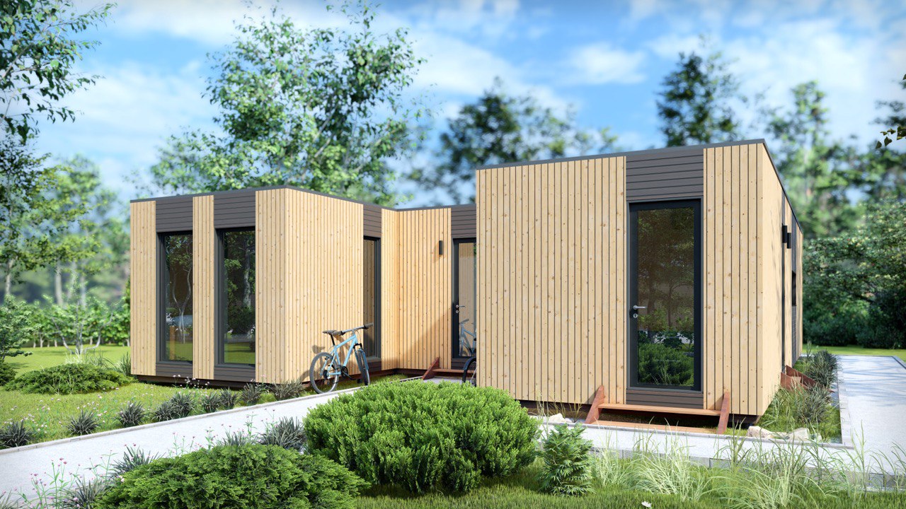 Tiny House - Modulhaus - Minihaus, Fertighaus - 88,6 m² - Energieeffizient - SIP-Modell