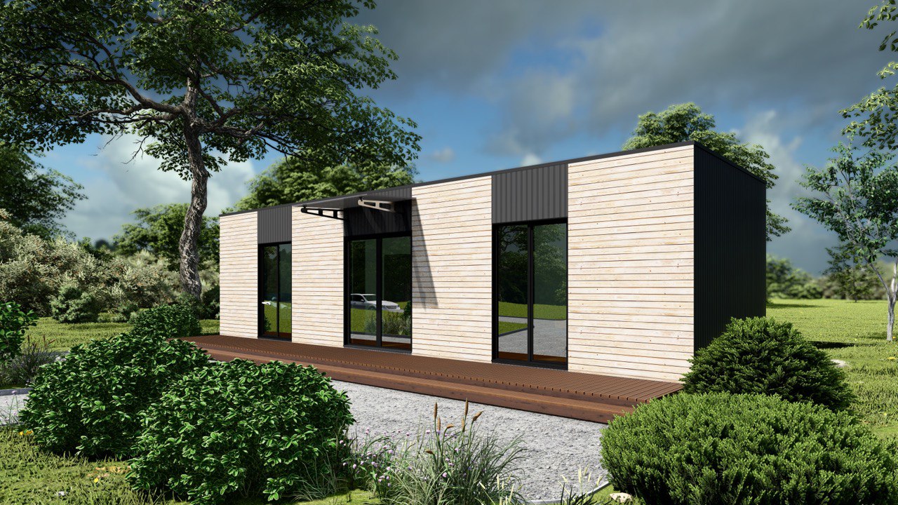 Tiny House - Modulhaus - Minihaus, Fertighaus - 39 m² - Energieeffizientes Haus - SIP Modell