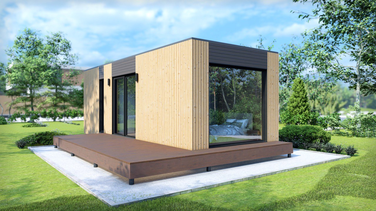 Tiny House - Modulhaus - Minihaus, Fertighaus - 29 m² - Energieeffizient - SIP-Modell