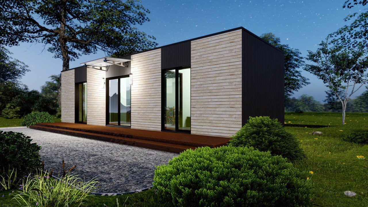 Tiny House - Modulhaus - Minihaus, Fertighaus - 39 m² - Energieeffizientes Haus - SIP Modell