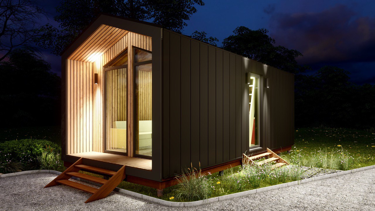 Tiny House - Modulhaus - Minihaus, Fertighaus - 28 m² - Energieeffizient - SIP-Modell