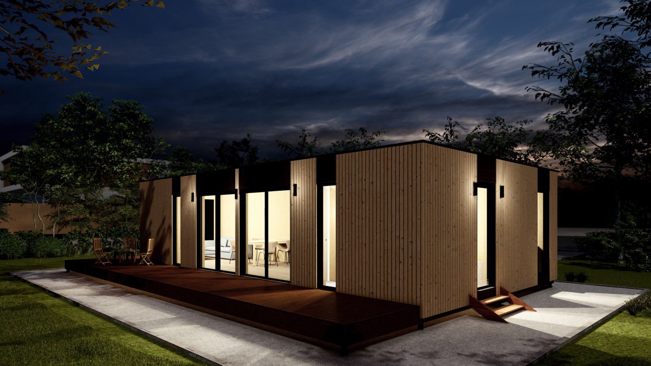 Tiny House - Modulhaus - Minihaus, Fertighaus - 69,36 m² - Energieeffizient - SIP-Modell