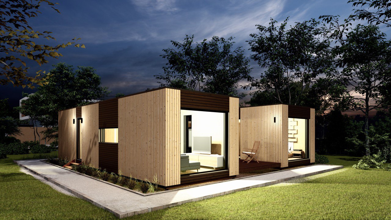 Tiny House - Modulhaus - Minihaus, Fertighaus - 88,6 m² - Energieeffizient - SIP-Modell