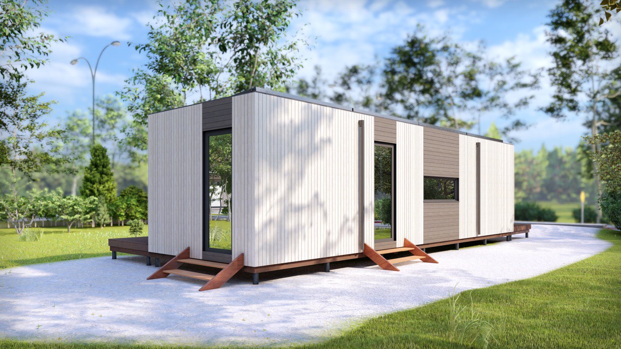 Tiny House - Modulhaus - Minihaus, Fertighaus - 40 m² - Energieeffizient - SIP-Modell