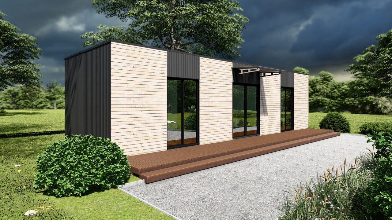 Tiny House - Modulhaus - Minihaus, Fertighaus - 39 m² - Energieeffizientes Haus - SIP Modell