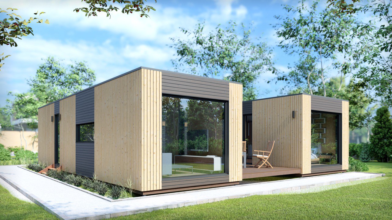 Tiny House - Modulhaus - Minihaus, Fertighaus - 88,6 m² - Energieeffizient - SIP-Modell