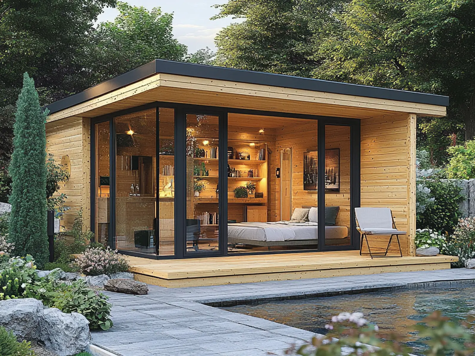 Gartenhaus Holz 20m2 - mit individuellem Plan und Design