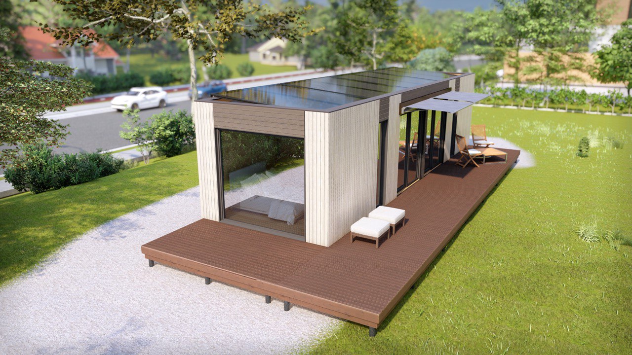 Tiny House - Modulhaus - Minihaus, Fertighaus - 40 m² - Energieeffizient - SIP-Modell