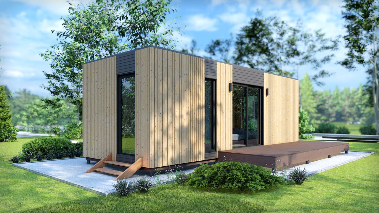 Tiny House - Modulhaus - Minihaus, Fertighaus - 29 m² - Energieeffizient - SIP-Modell