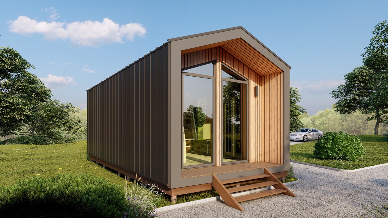 Tiny House - Modulhaus - Minihaus, Fertighaus - 28 m² - Energieeffizient - SIP-Modell