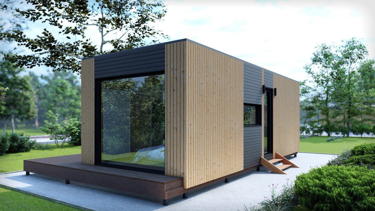 Tiny House - Modulhaus - Minihaus, Fertighaus - 29 m² - Energieeffizient - SIP-Modell