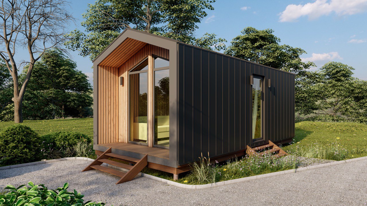 Tiny House - Modulhaus - Minihaus, Fertighaus - 28 m² - Energieeffizient - SIP-Modell