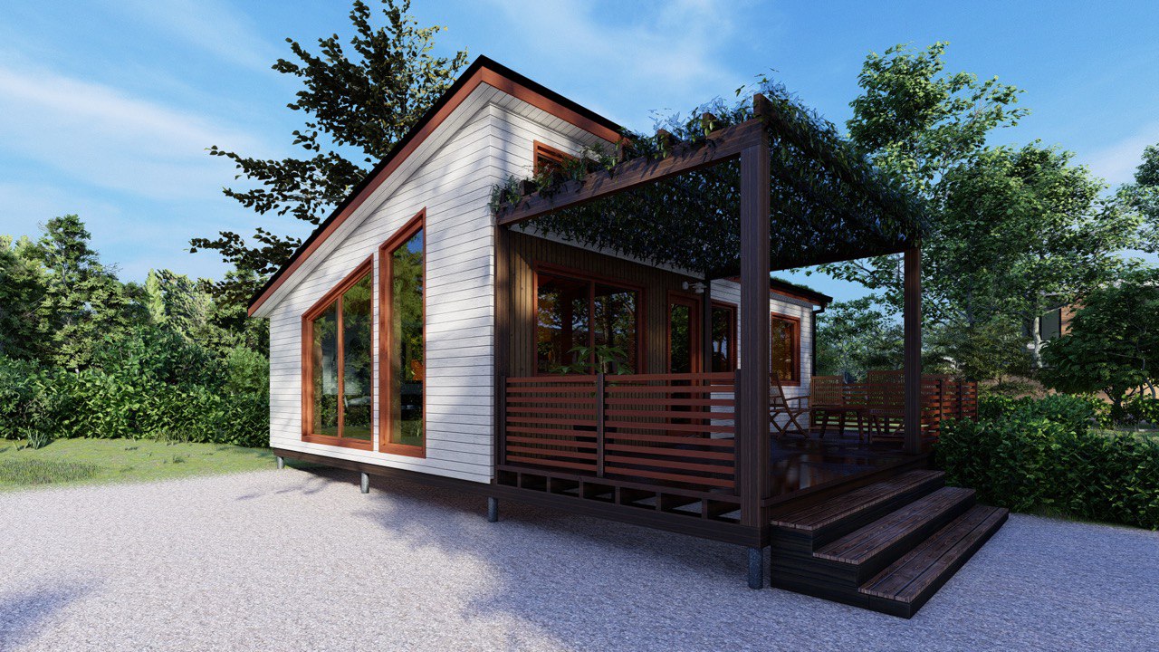 Tiny House - Modulhaus - Minihaus, Fertighaus - 50 m² - Energieeffizientes Haus - SIP Modell