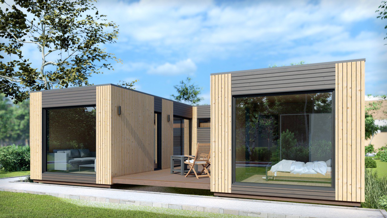 Tiny House - Modulhaus - Minihaus, Fertighaus - 88,6 m² - Energieeffizient - SIP-Modell