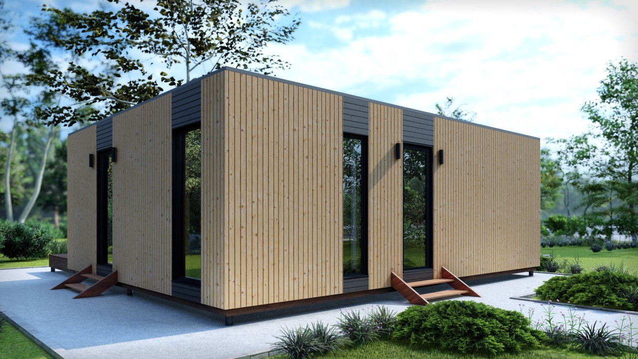Tiny House - Modulhaus - Minihaus, Fertighaus - 69,36 m² - Energieeffizient - SIP-Modell